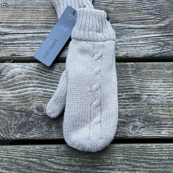 Mittens: Hot Paws Women's Knit Mittens with Fleece Lining - Picture 3 of 8